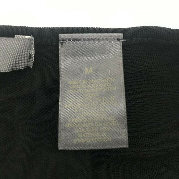 Liz Clairborne Womens Swim Coverup Cardigan Open Front Short Sleeve Black Sz M - Picture 3 of 5